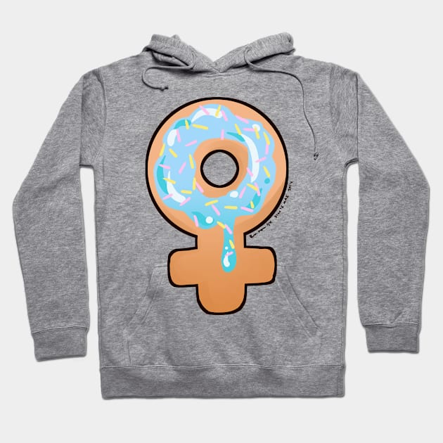 Blue Donut (I Do What I Want) Hoodie by DixxieMae